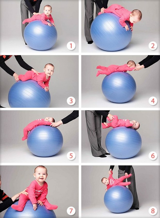 Как выбрать гимнастический мяч для грудничков