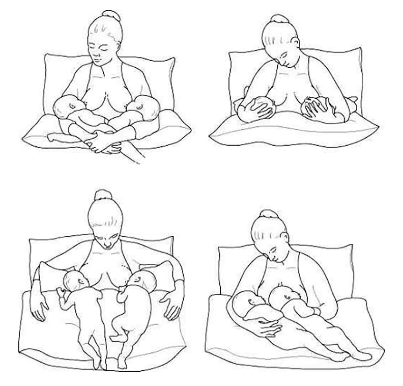 Позы для кормления новорожденных: как правильно держать и кормить ребенка лежа, стоя и сидя