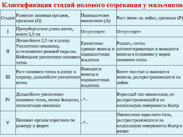 Шкала таннера для мальчиков с рисунками