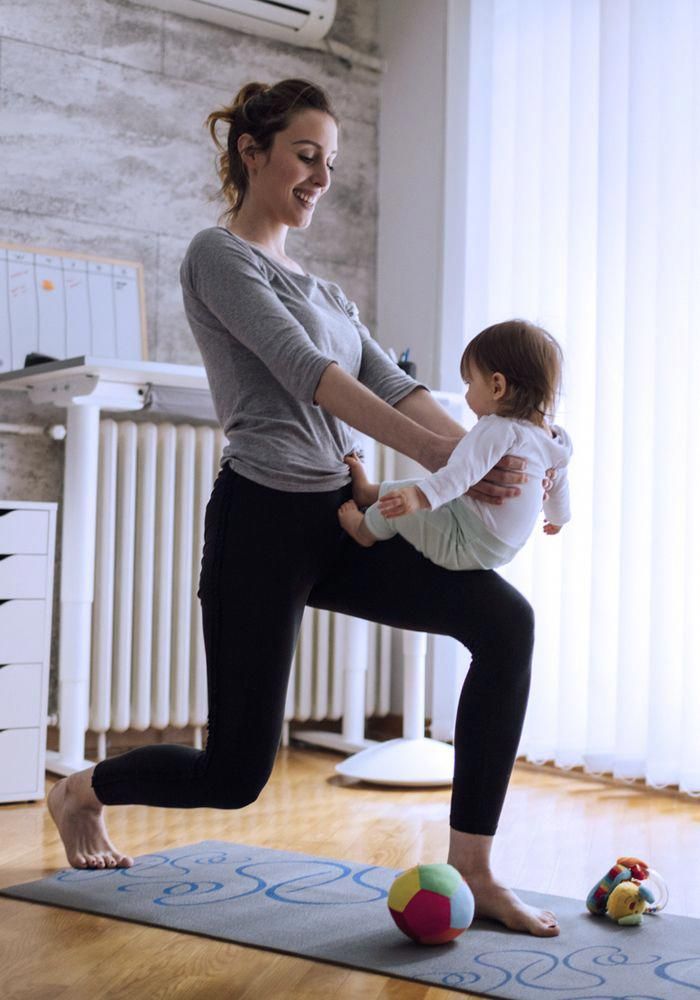 Домашние тренировки для мам с детьми