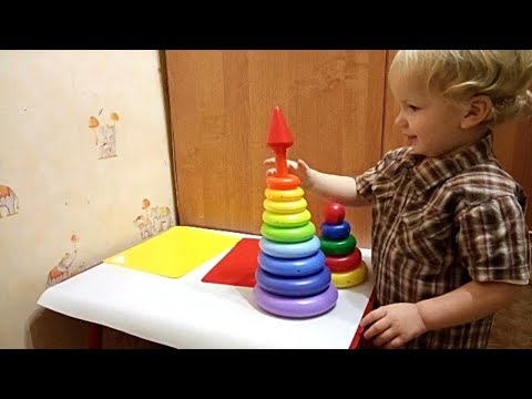 Как научить ребёнка в 10 месяцев собирать пирамидку ?