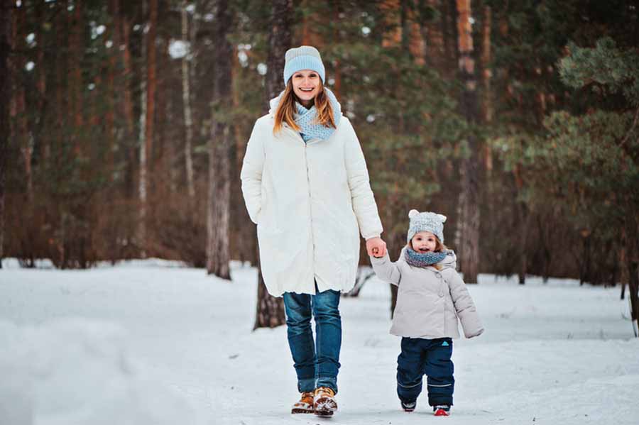 Как гулять в мороз? как одевать малыша на прогулку?