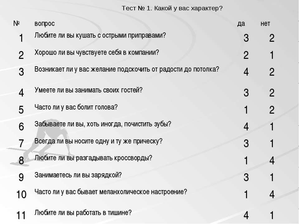 Какой тип темперамента у ребенка?