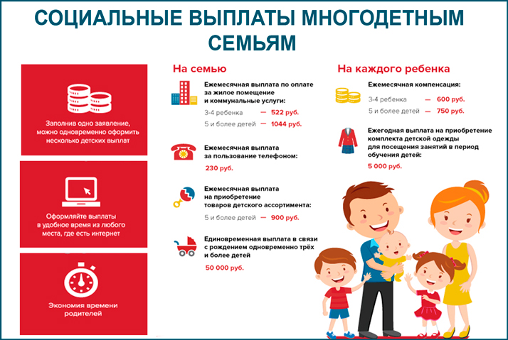 Льготы и пособия многодетным семьям в 2021 году в московской области