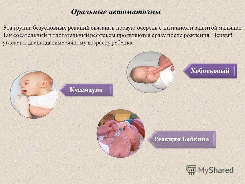 Проявления безусловных и условных рефлексов новорожденного