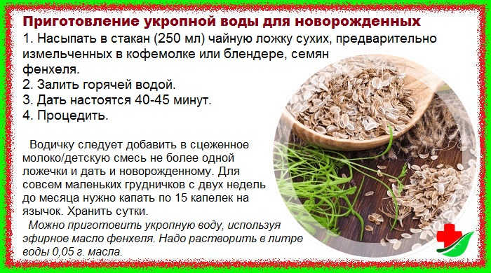 Укропная водичка для новорожденных: инструкция по применению, а также для чего нужна, заваривают ли из семян в домашних условиях, как сделать и давать в каплях? русский фермер