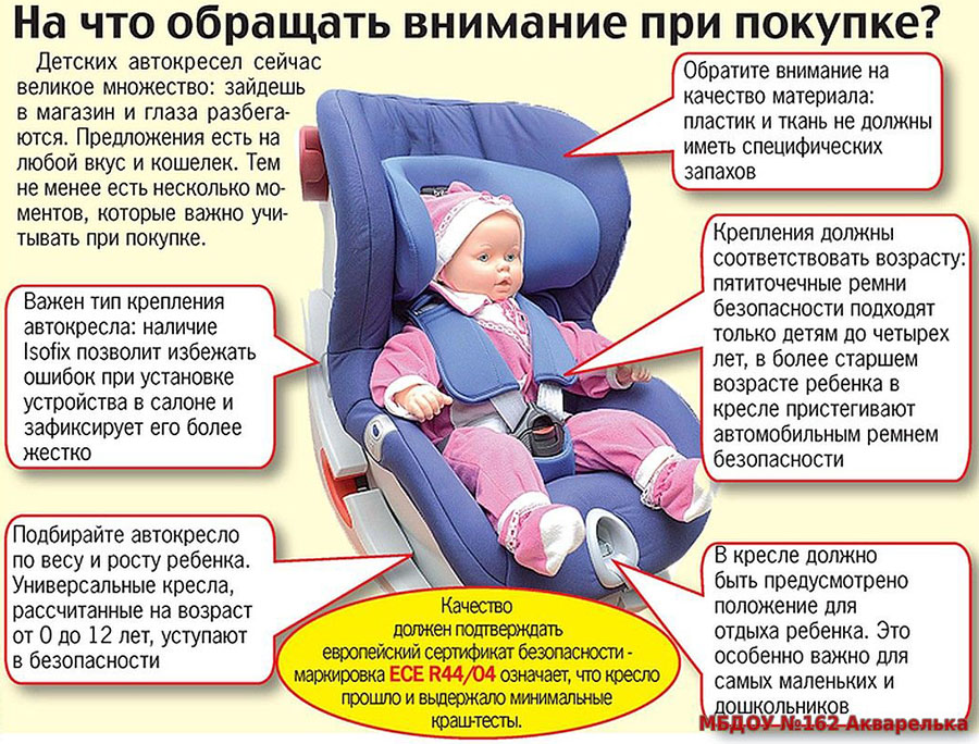 Штраф за отсутствие детского кресла в 2021 году