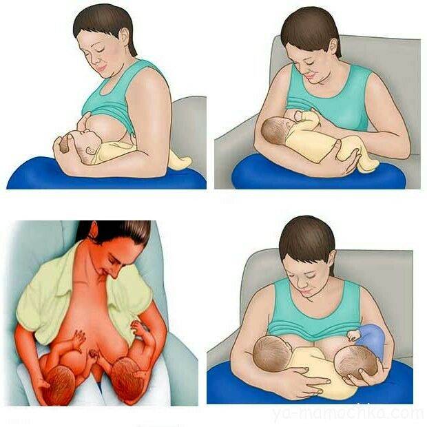 Позы для кормления ребенка грудью