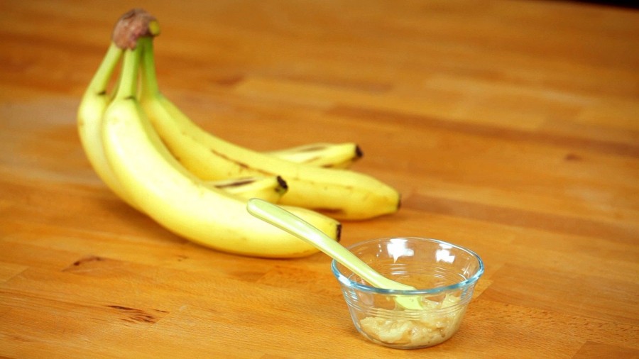 Банановое пюре для грудничка: пошаговый рецепт с фото