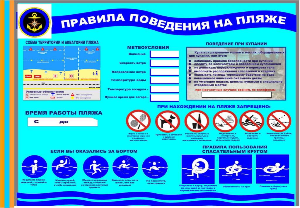 Схема пляжа образец для гимс